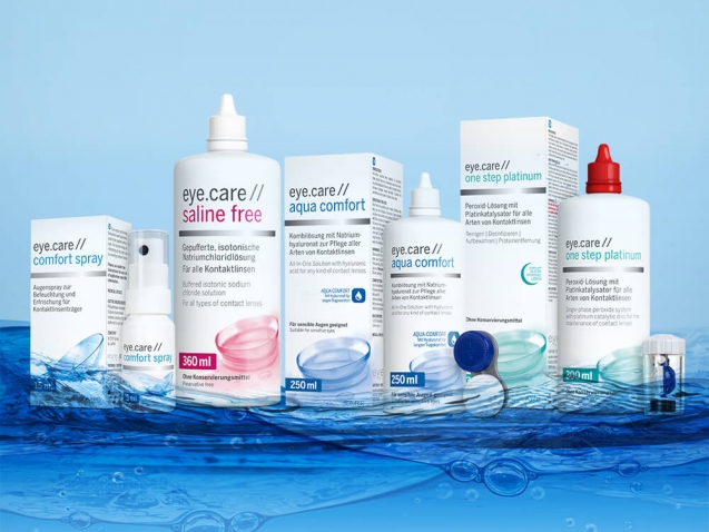 eye.care Produktfamilie Kontaktlinsen Pflegemittel