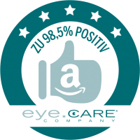 eye.care company Siegel zu 98,5% positive Bewertungen auf Amazon