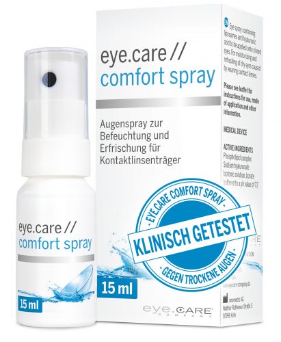 eye.care // comfort spray Augenspray Karton+Flasche