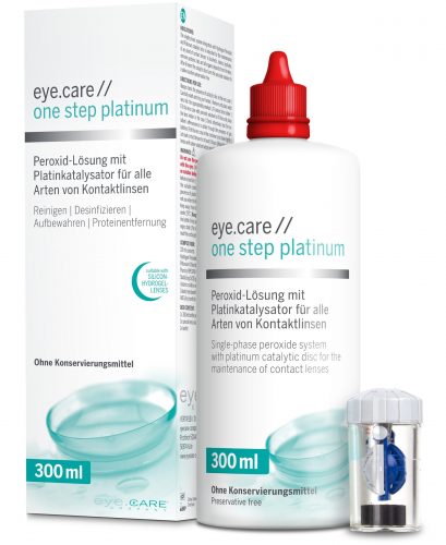 eye.care // one step platinum Peroxidlösung Karton+Flasche+Behälter_CUT